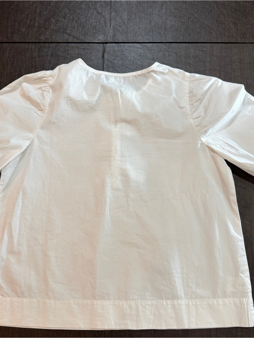 LOFT Petites XXSP White Bow Front Puff Sleeve Blouse - Picture 8 of 8